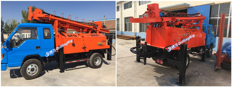 Hydraulic Truck Mounted Portable Water Well Drilling Rig for Sale 200m