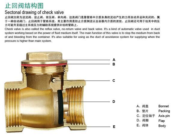 A4002 High Quality Brass Check Valve Foot Valve with Filter