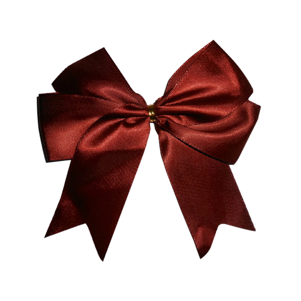 Red Pre-Tied Ribbon Bow with Elastic Loops for Decoration