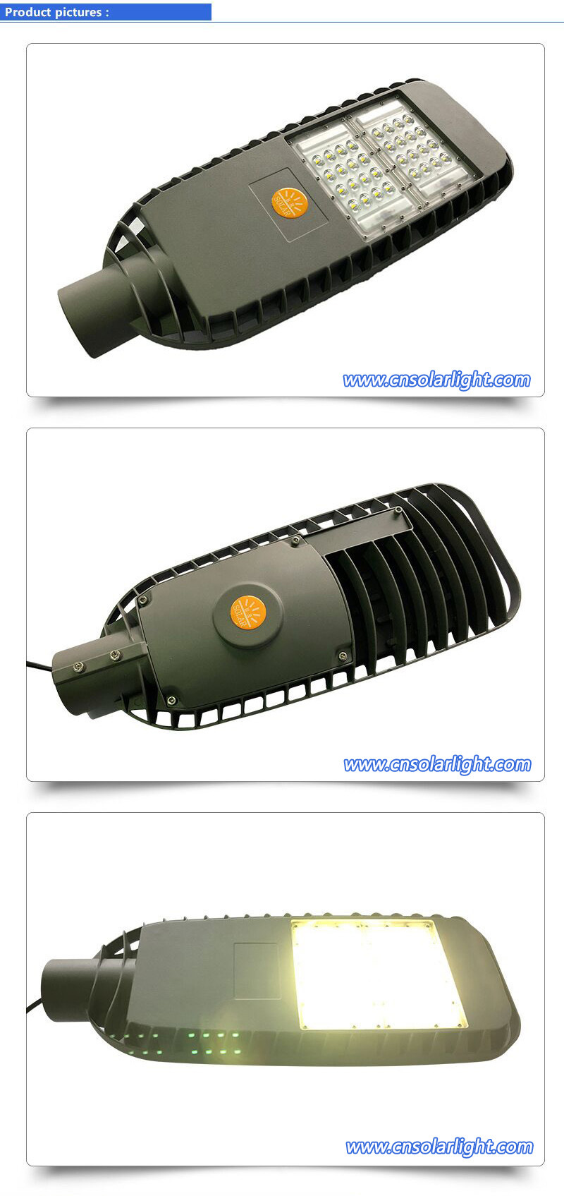 High Lumen 160~170lm/W New Patented LED Street Light 60W