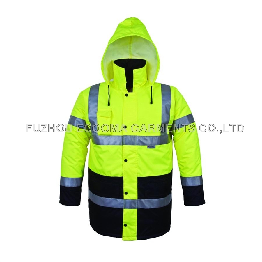 En471 Reflective Hooded Outerwear Safety Jacket for Men