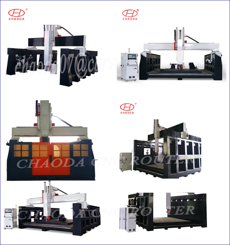 5 Axis CNC Wood Stone Carving Router Machine with Italy Hsd 2 Axis Head