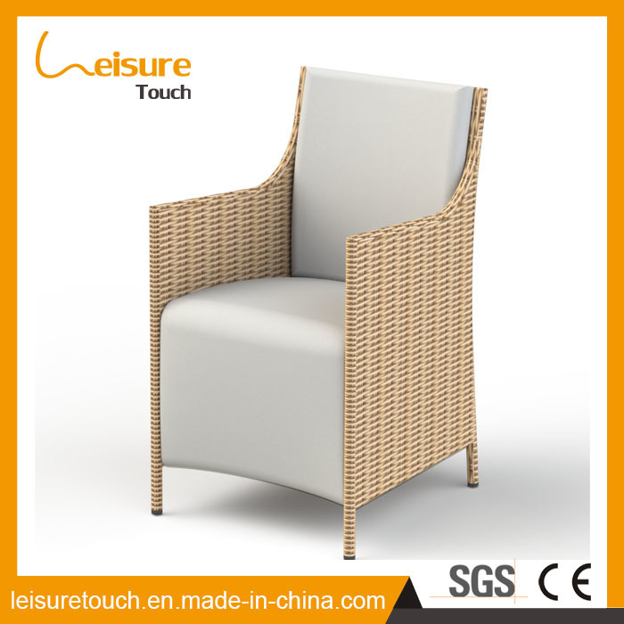 Restaurant Hotel Outdoor PU Leather Rattan Chair Wicker Leisure Garden Dining Furniture