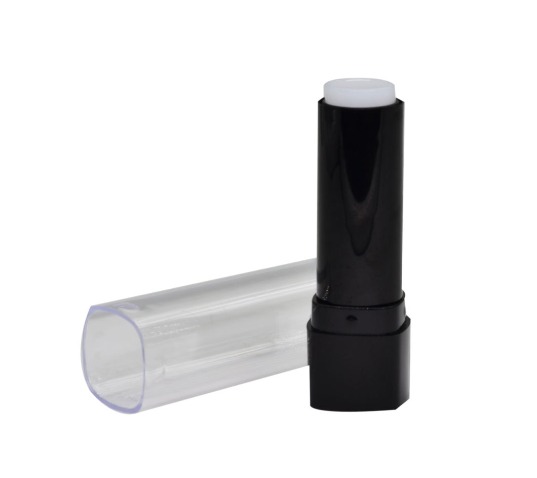 Empty Square Plastic Matte Black Lipstick Tube