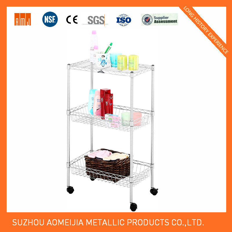 BSCI Ce ISO Approved Euro Supermarket Steel Shopping Trolley