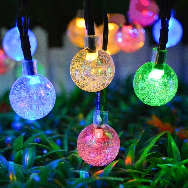 6m 7m 12m 22m Multicolor Solar String Light Festival Solar Battery Beads Holiday Light Outdoor Home Decor Creative Birthday Gift