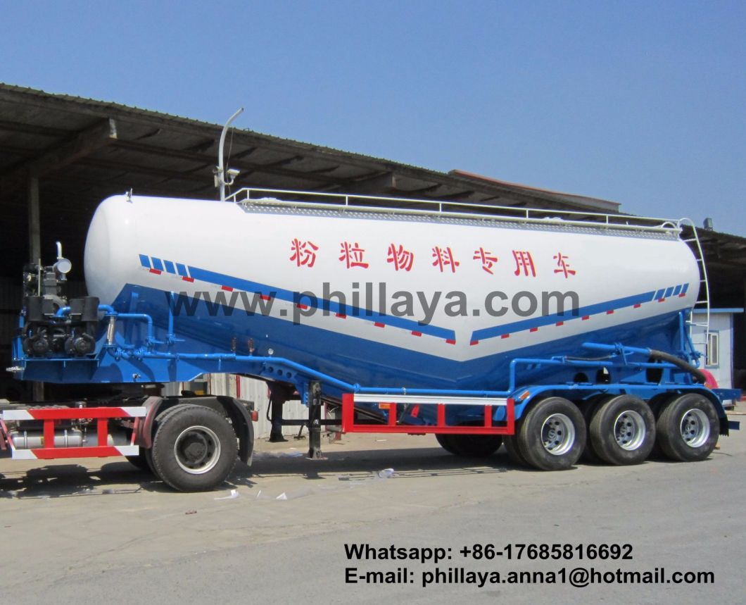 China 3 Axle 45cbm 50ton Bulk Cement Tank Semi Trailer