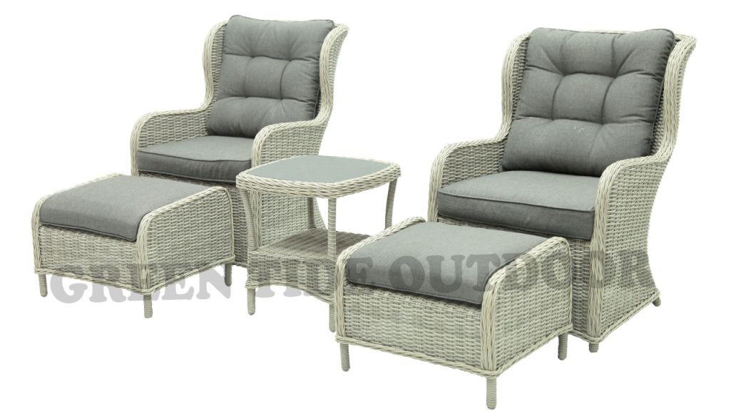 Outdoor Garden Furniture Conversation Bistro Adjustable Sofa Set with Coffee Table