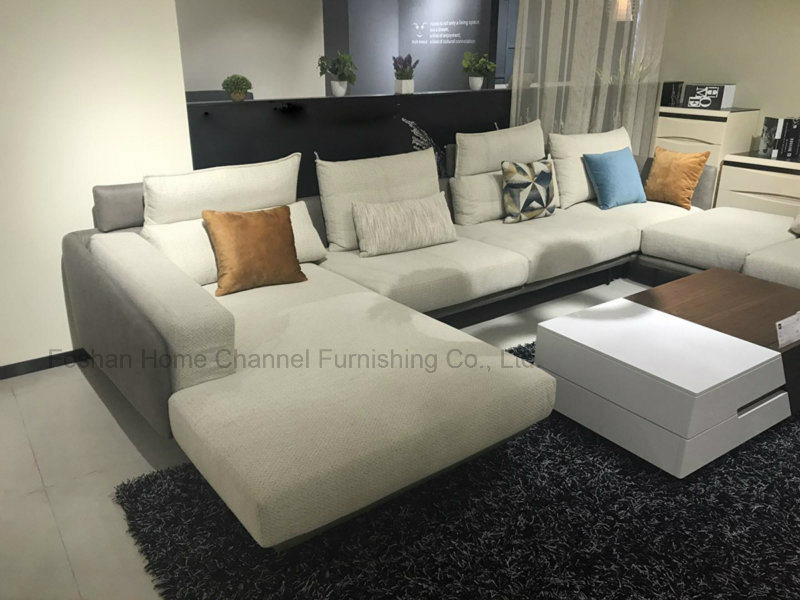 2018 New Solid Wood Fabric Sofa for Home Living Room (HC1805)