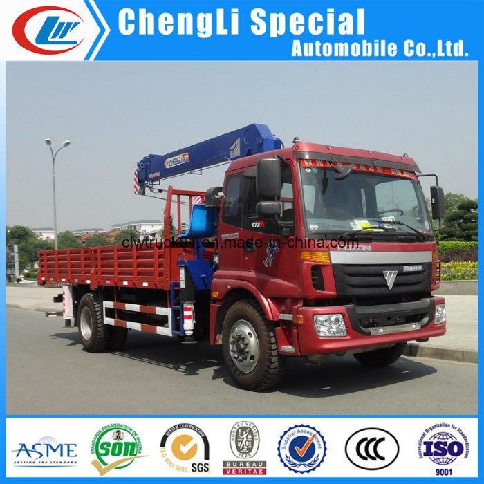 Foton 4X2 8tons Low Bed Mobile Truck Mounted Crane