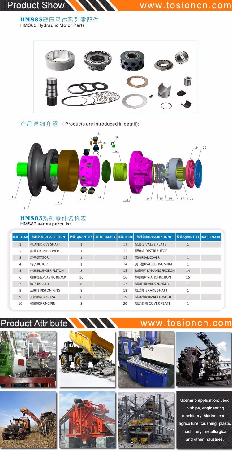 Poclain Ms83 Brake Plunger Motor Parts