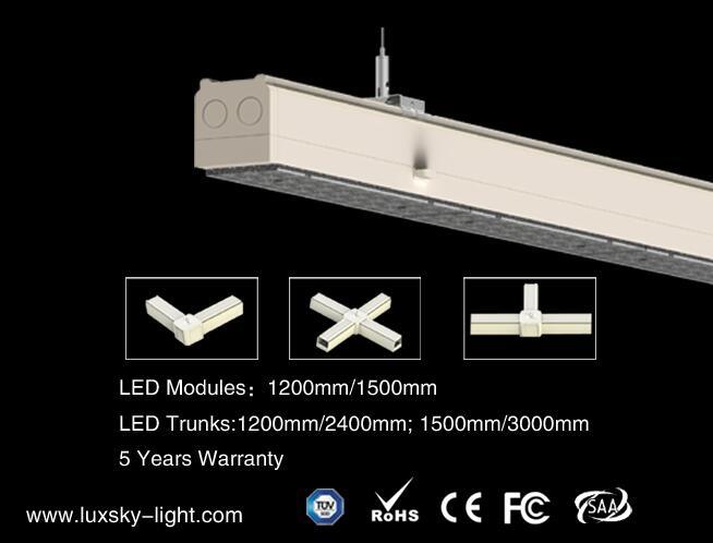 1.2m LED Linear Suspended Light Chandelier for Supermarket Warehouse Lighting