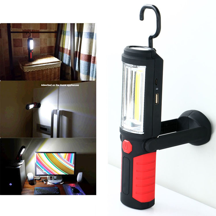 COB Torch Lamp Hanging Magnetic Rechargeable LED Work Light