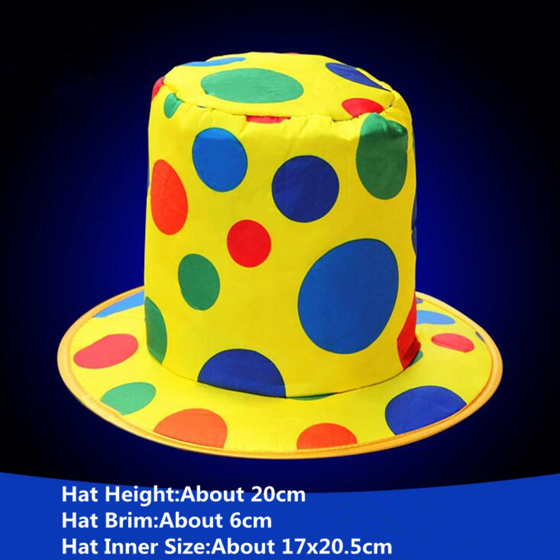 Funny Colorful Clown Hat Men Women Stage Performance Costume Head Accessories Adults Party Hats