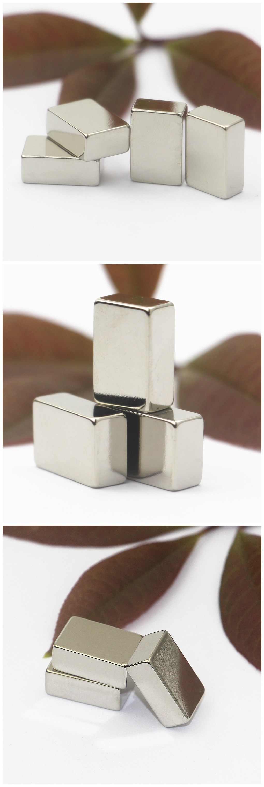 Block Shape Permanent Neodymium Magnet Zinc Coating Dimension 15X10X5.8mm