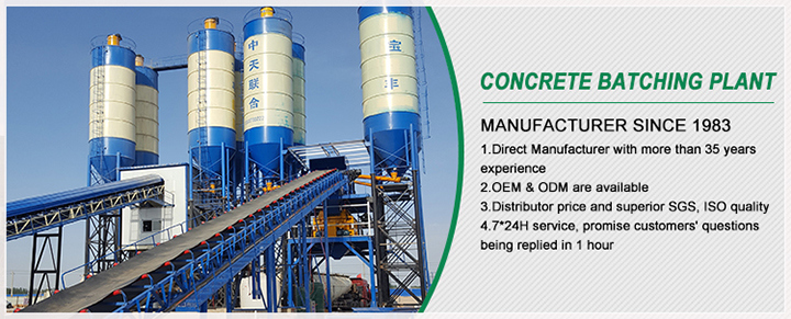 Best Selling Rmc Concrete Batching Mixing Plant in India (HZS120)