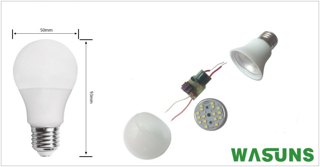 3W E27 6500k LED Bulb Light with Aluminum Plus PBT Plastic