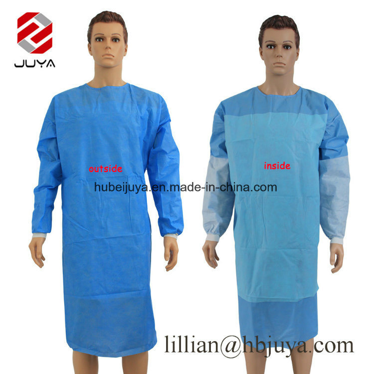 Sterile Disposable Non Woven Fabric/ SMS/ PP+PE Operation Surgical Gown