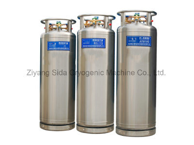 Sida Stainless Steel Horizontal Liquid CO2 Dewar Flask Bottle Cryogenic Tank
