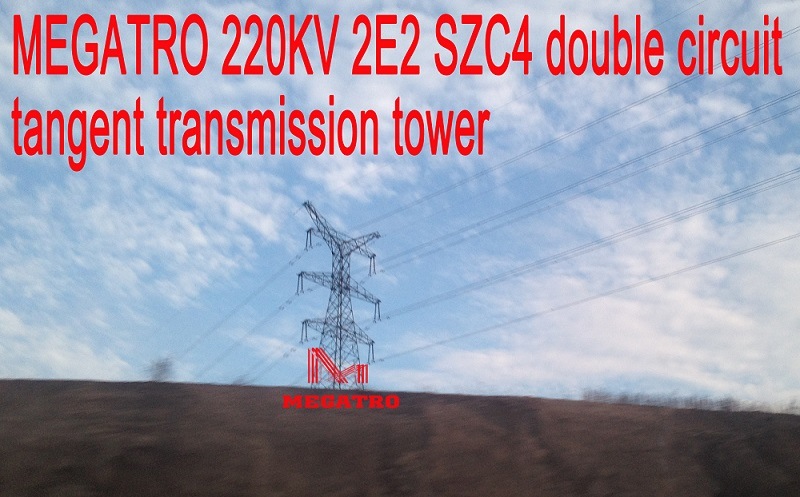 Megatro 220kv 2e2 Szc4 Double Circuit Tangent Transmission Tower