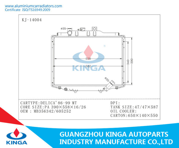 Auto Spare Part Car Accessories for Mitsubishi Delica'86-99