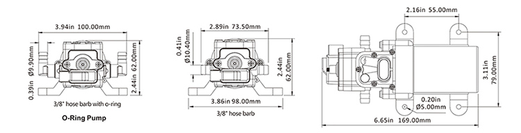 12V 1.0gpm Battery Operated Electric Mini Pumps