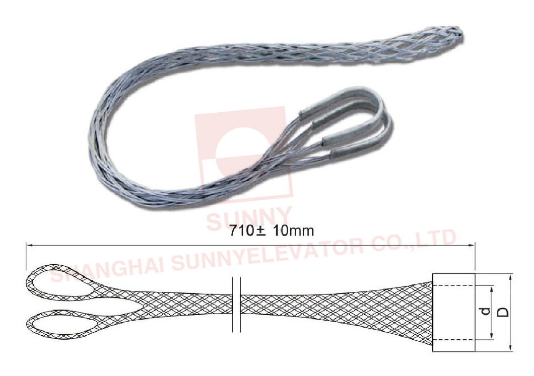 Pulling Mesh Cable Grip Elevator Compensation Chain with Eyes (SN-CC-G002)
