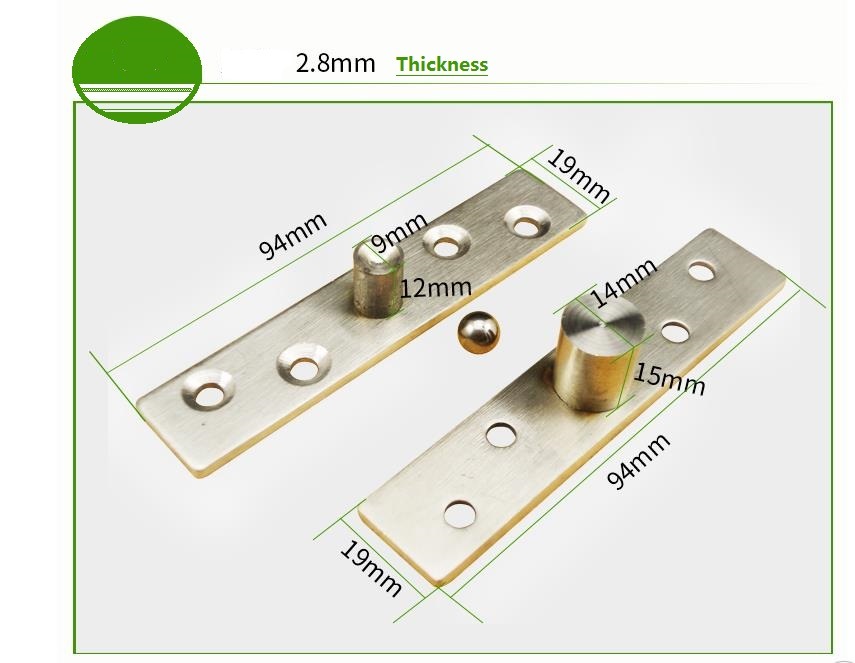 Thickened 360-Degree Revolving Hinge Hardware Stainless Steel Rotating Shaft for Door