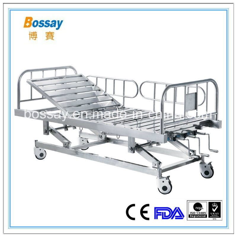 Stainless Steel 3 Functions Manual Bed