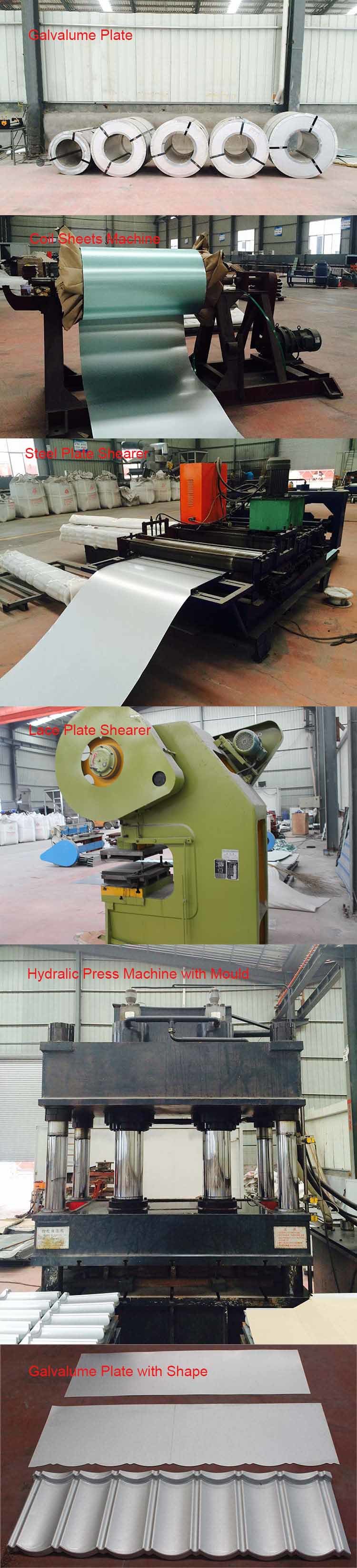 High Quality Galvalume Plate Colorful Stone Coated Metal Roof Tile Machines