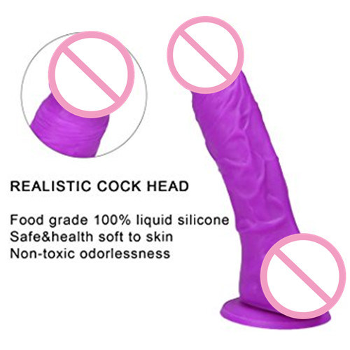 Realistic Large Penis Soft Silicone Dildo with Strong Suction Cup for Women Sex Toy
