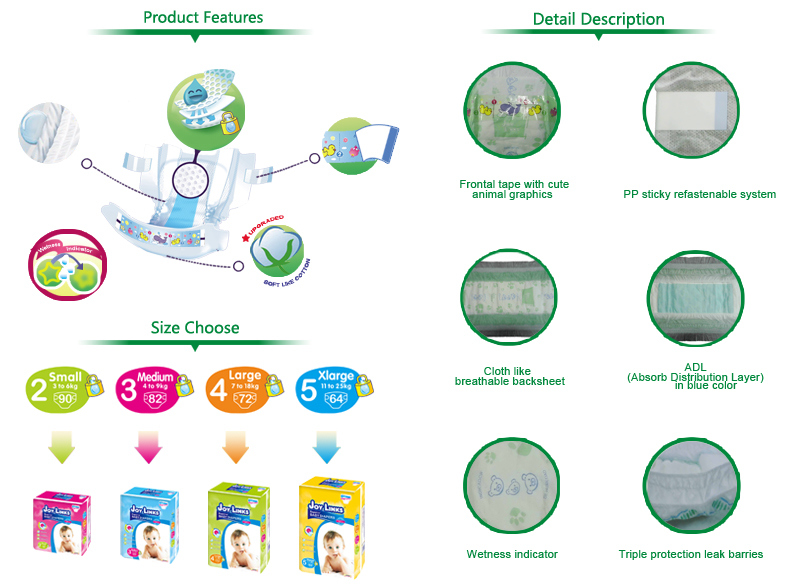 Upgrade Soft Newborn Children Disposable Baby Diaper Products