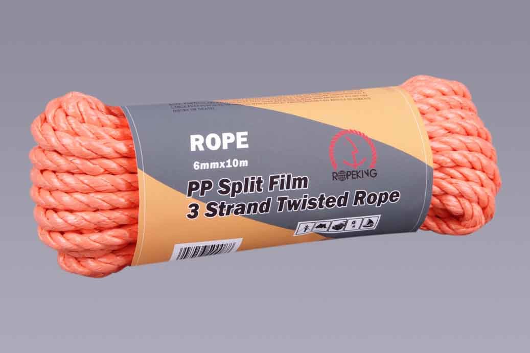 PP Split Film 3strands Twisted Rope
