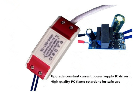 High Quality 3W/5W/6W/7W/9W/10W/12W/14W/15W/18W/21W/24W/27W/36W LED Spotlight with Constant Current Driving IC and Flame Retardant