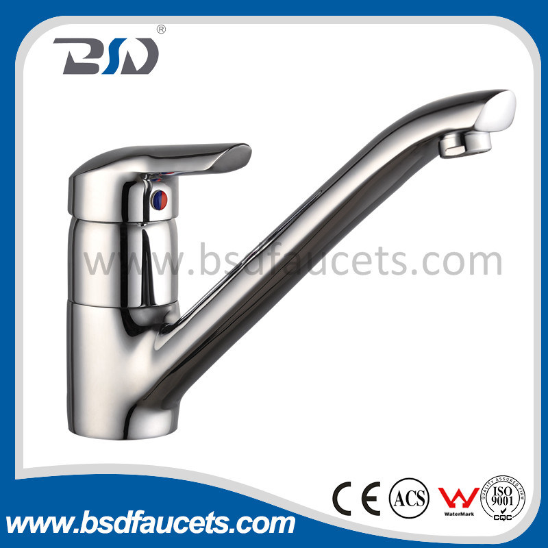 Chrome Bathroom Sink Faucets Single Handle Brass Kitchen Mixer Faucet