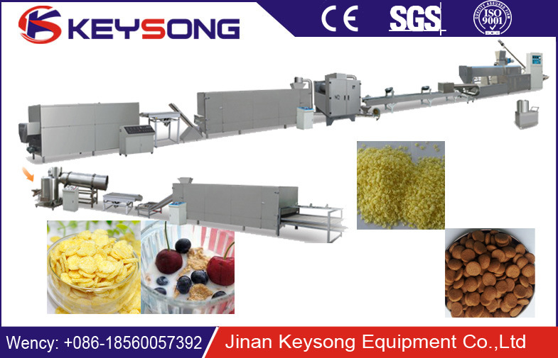 Automatic Industrial Breakfast Cereal Corn Flakes Making Machinery