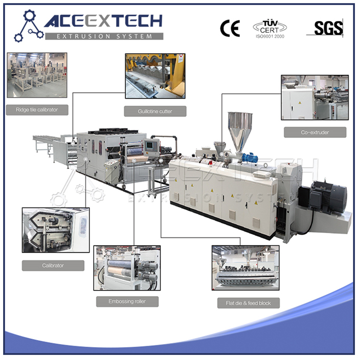 ASA PMMA Coated PVC Synthetic Resin Tile Making Machine