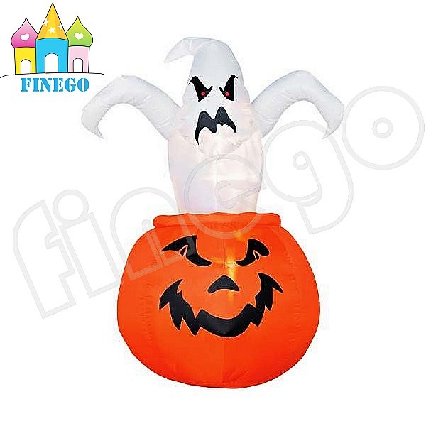 Airblower Inflatable Ghost and Monster Pumpkin for Outdoor Halloween Decorations