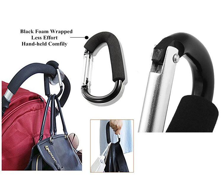 Stroller Multi Purpose Hooks 2 Pack Great Stroller Accessory for Mommy When Walking or Shopping