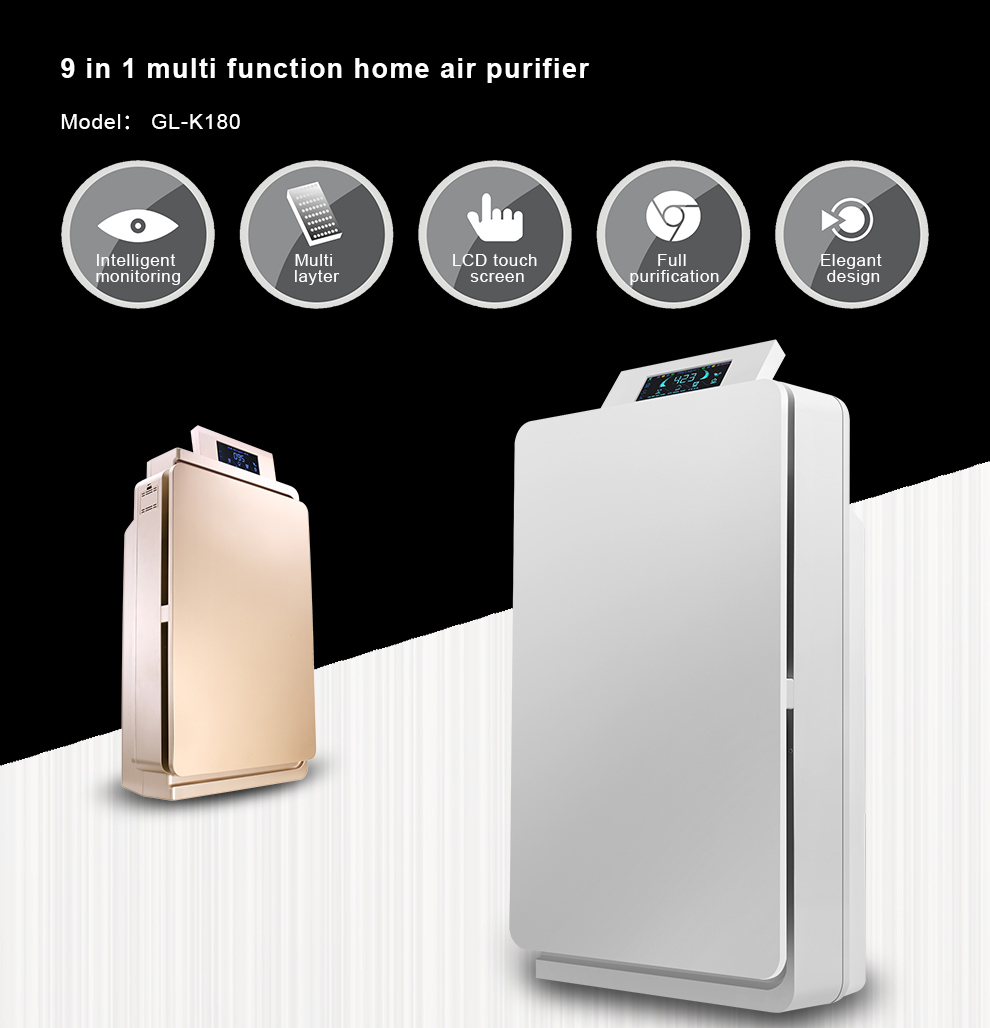 Home Air Purifier with UV Function Air Quality Sensor K180