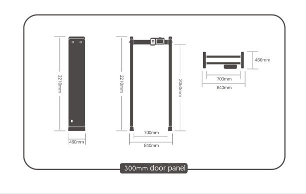 Walk Through Metal Detector Door Frame Metal Detector Scanner Support CCTV Camera