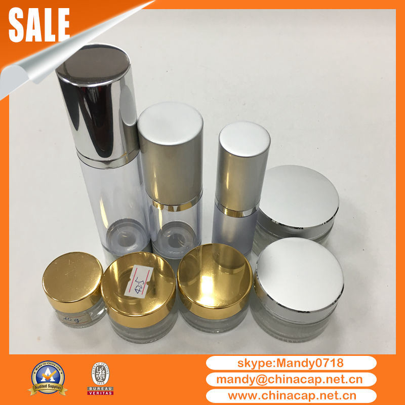 Stock Aluminum PP Transparent Airless Bottles for Lotion Cream