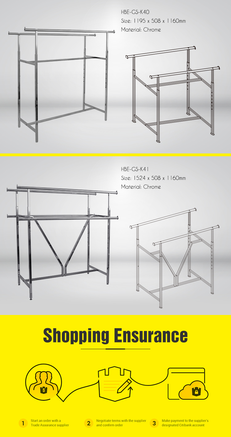 Supermarket Retail Clothing Rail for Fashion Store