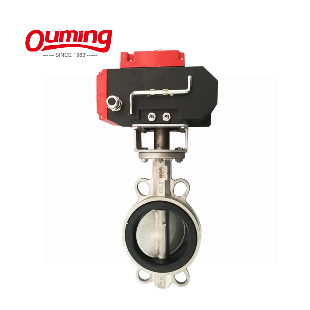 4 Inch Motorized Wafer Electric or Pneumatic Stainless Steel Butterfly Valves Price List
