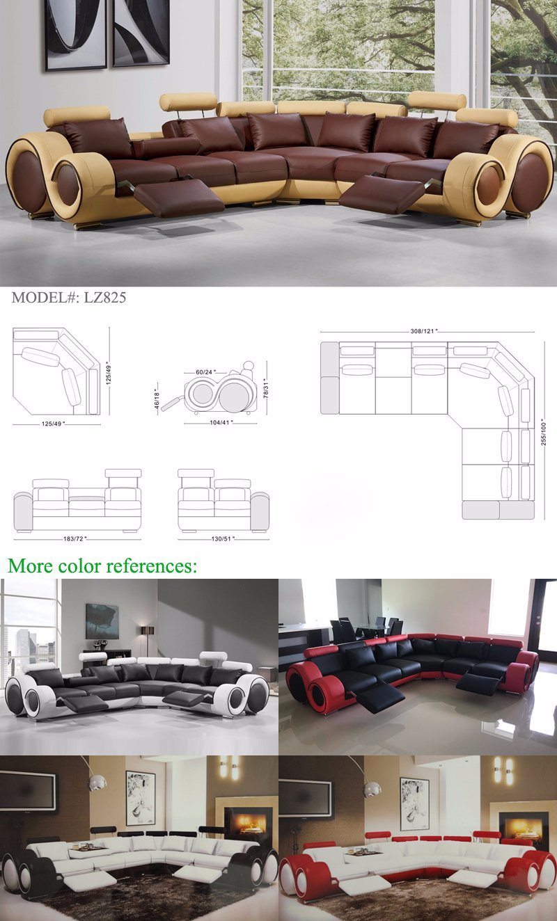Divani Casa Modern Leather Sectional Corner Sofa
