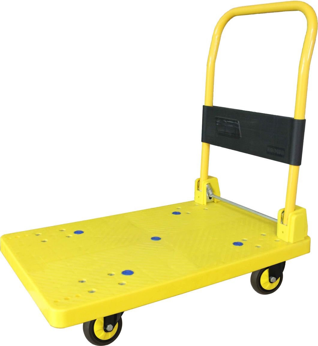 300kg Plastic Platform Hand Truck with Noiseless Wheels