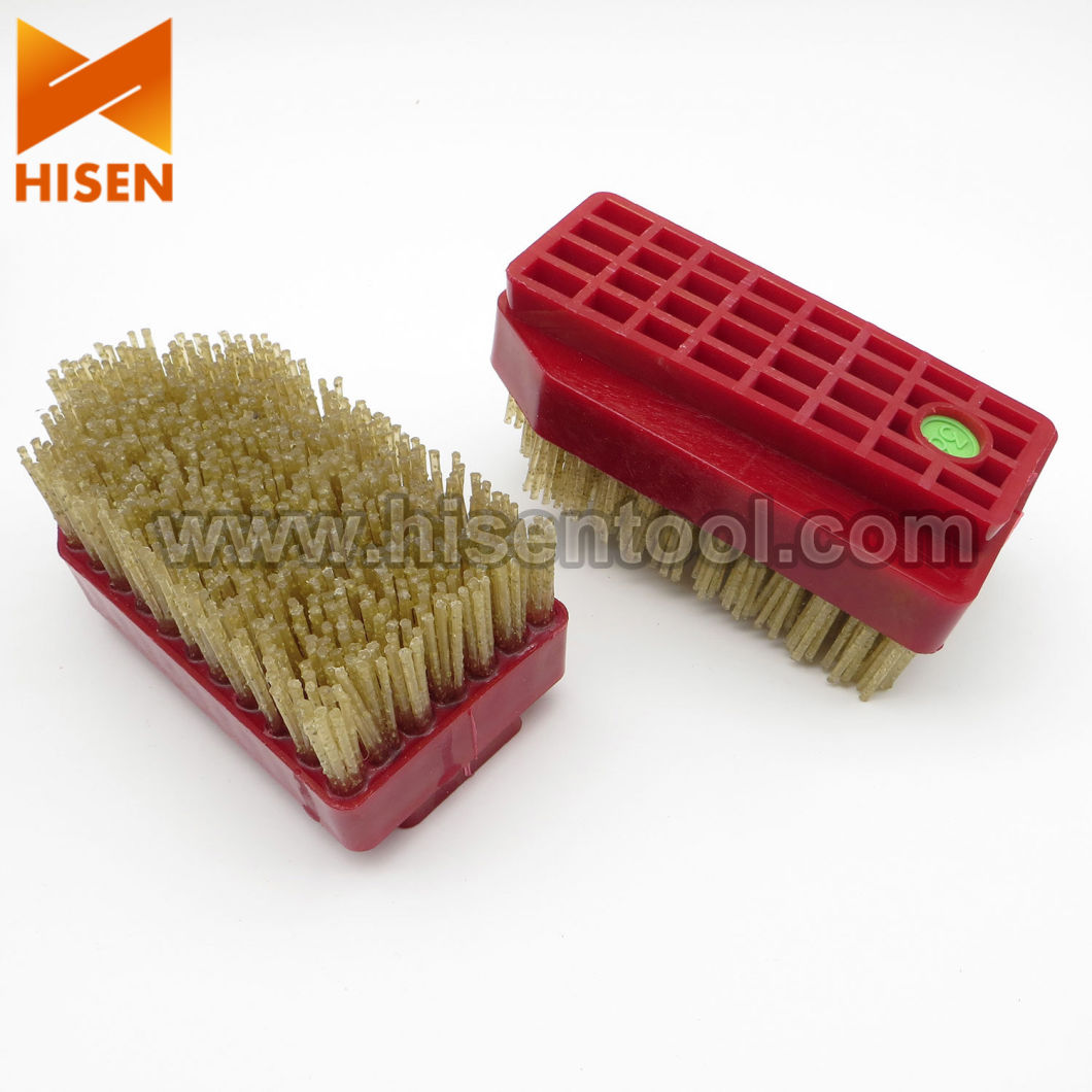 High Performance Diamond Fickert Abrasive Brushes for Polishing Granite Into Leather Surface