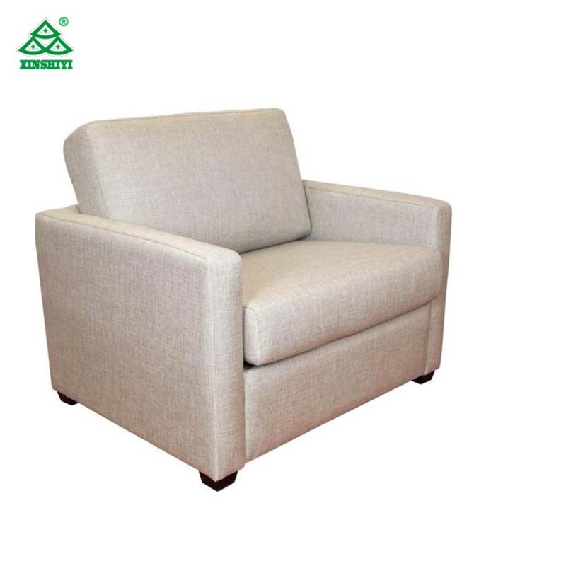 Fabric Lounge Chair, Single Sofa, Hotel Sofa, Casual Chair, Oak Wood Sofa for Hotel Bedroom