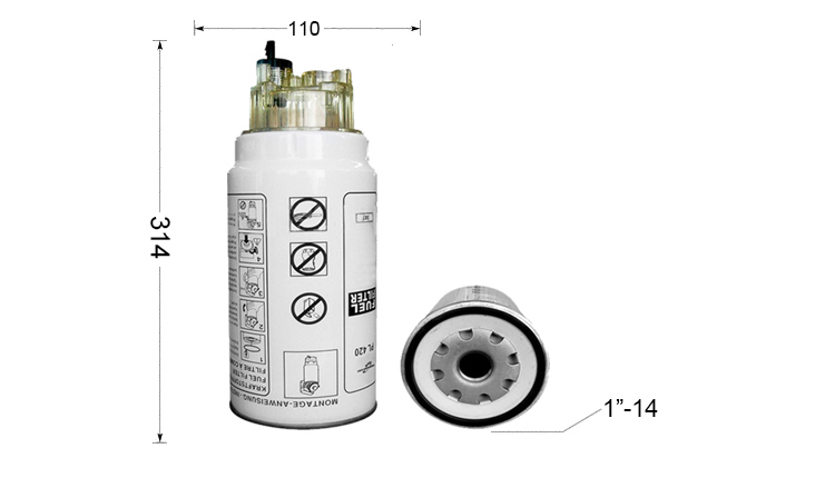 Auto Oil Filter Factory Truck Engine Fuel Filter for Daf Pl420