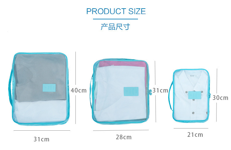 6PCS/Set Travel Storage Bag High Capacity Clothes Tidy Pouch Luggage Organizer Portable Container Waterproof Storage Case